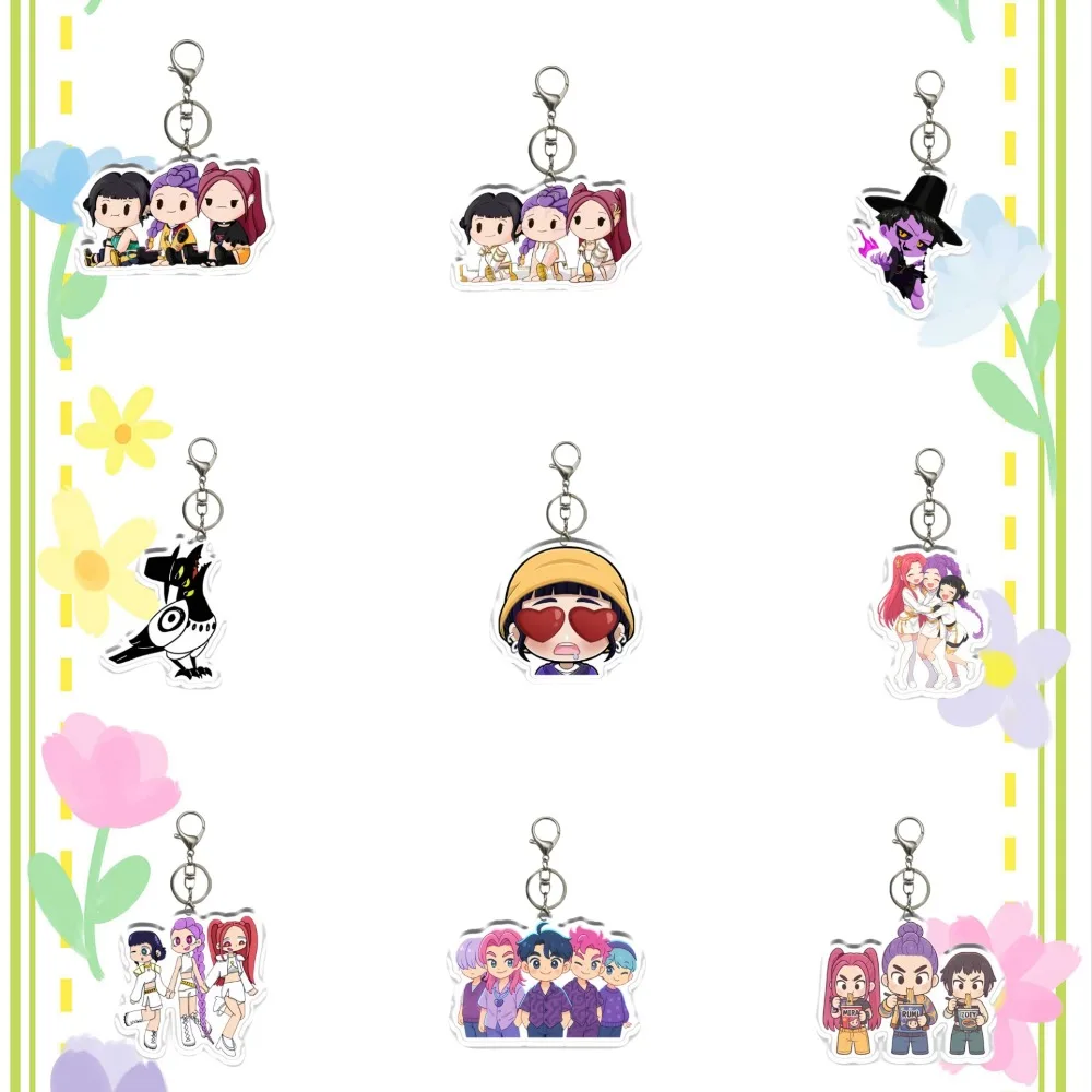 

DIY Kpop Demon Hunters Huntrix Saja Boys Acrylic Key Chain Pendant Marcus Zoey Jinu Anime Peripheral Holiday Gift
