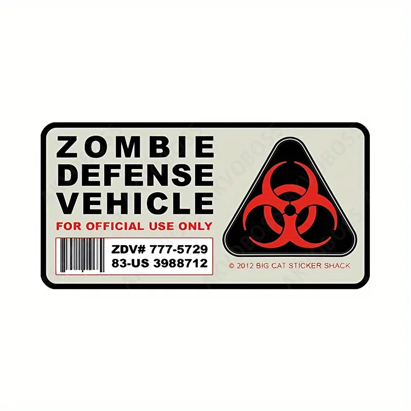 Zombie Warning Vinyl Sticker Waterproof Motorcycle Helmet Decal Biohazard Racing Drift Design for RV Surfboard Luggage