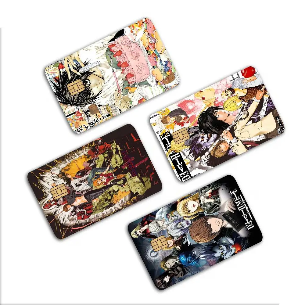 Japaese Anime DEATH NOTE Fashion Matte Gold Silver Black Matte Film Skin Sticker Tape for Bank Credit Debit Card