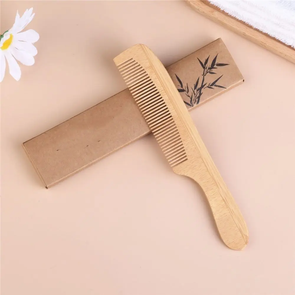 Bamboo Wooden Comb Natural Portable Head Massage Hair Care Comb Hair Care Anti-static Massage Hair Combs