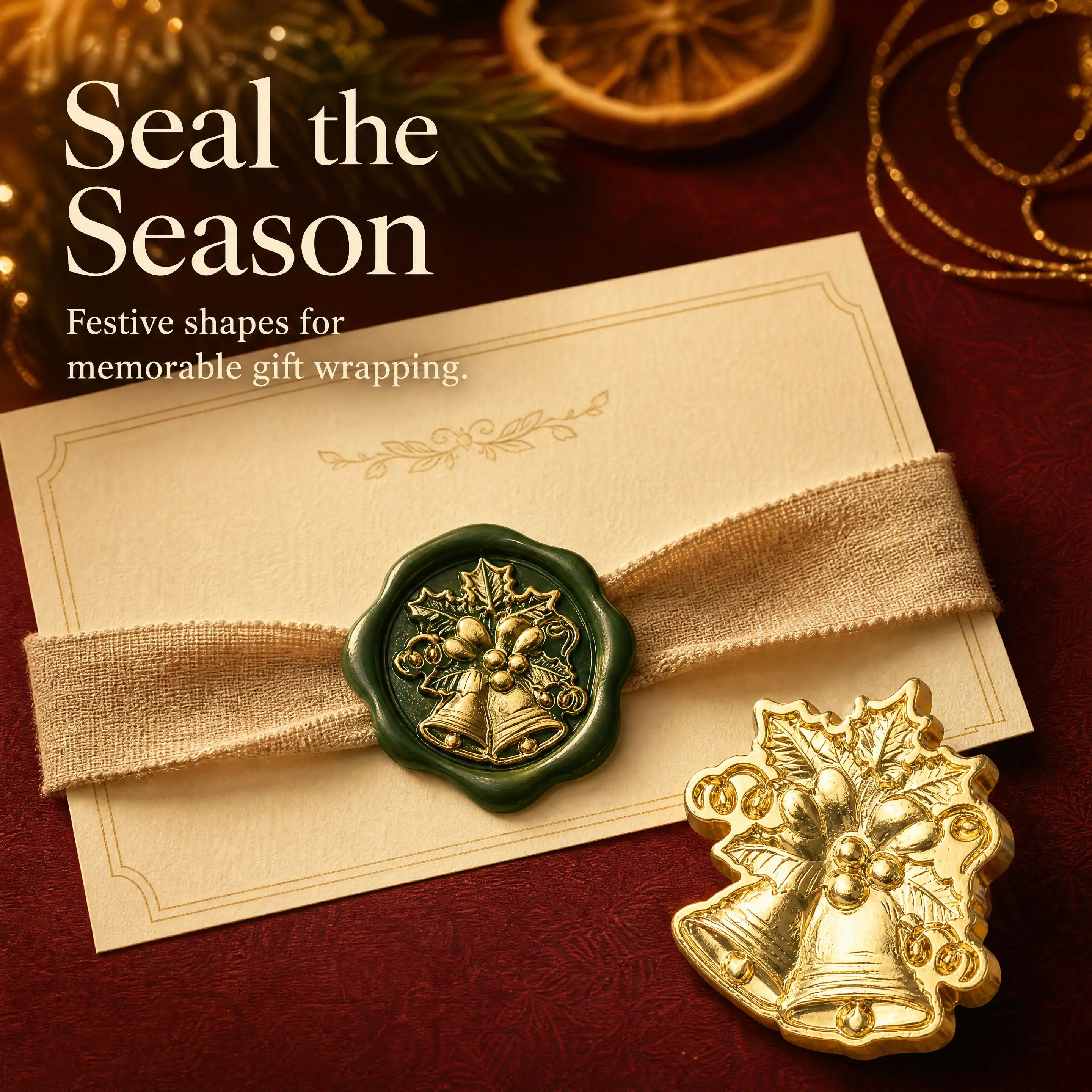 Sellos de cera navideña, cera  - Wax Seal Stamp Set reseña y precio