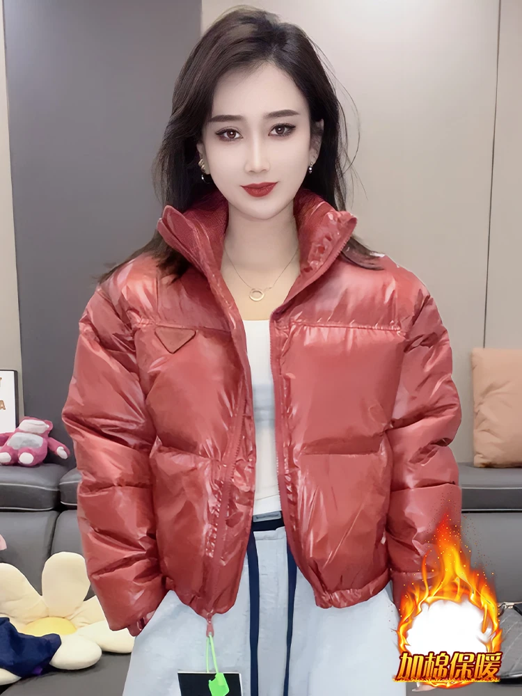 Dames dons katoen Jaet 2025, winter nieuwe ort Thiened warme jas brood Sle Fce gevoerd Koreaanse losse pasvorm lange Sve