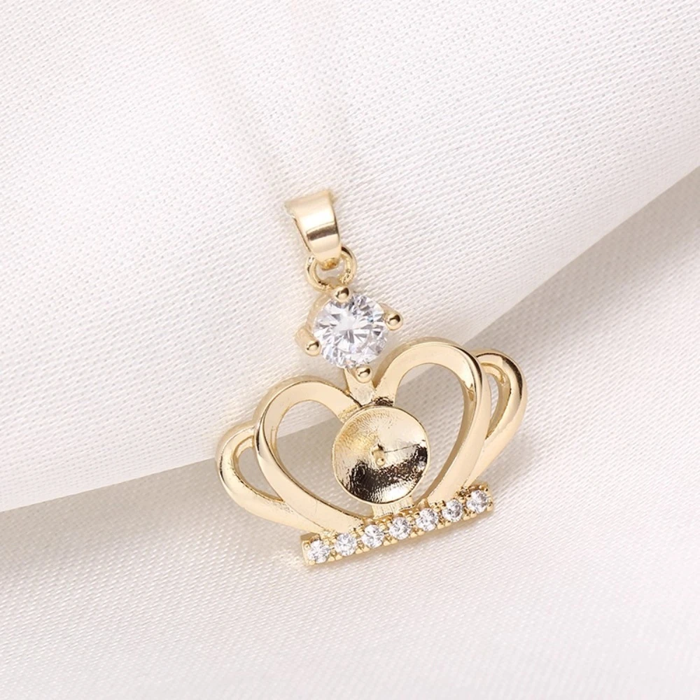 

5 шт., застежка-подвеска, соединитель с медным покрытием, 18-каратное золото, подвеска, настройки, фурнитура для ювелирных изделий, детали, фурнитура, аксессуары для подключения