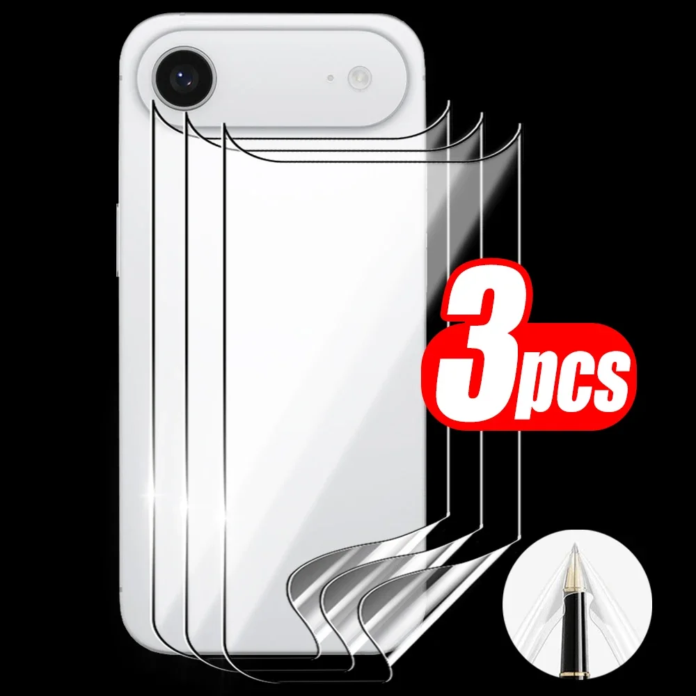 

3PCS Soft TPU Back Screen Protectors for IPhone 17 Air/17 Pro/17 ProMax HD Clear Anti-scratch Hydrogel Film for IPhone 17