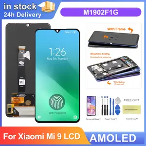 Bilashmart 6.39'' Super AMOLED Display Screen with Fingerprint Xiaomi Mi 9 Mi9 M1902F1G Lcd Display Touch Screen Digitizer Replacement