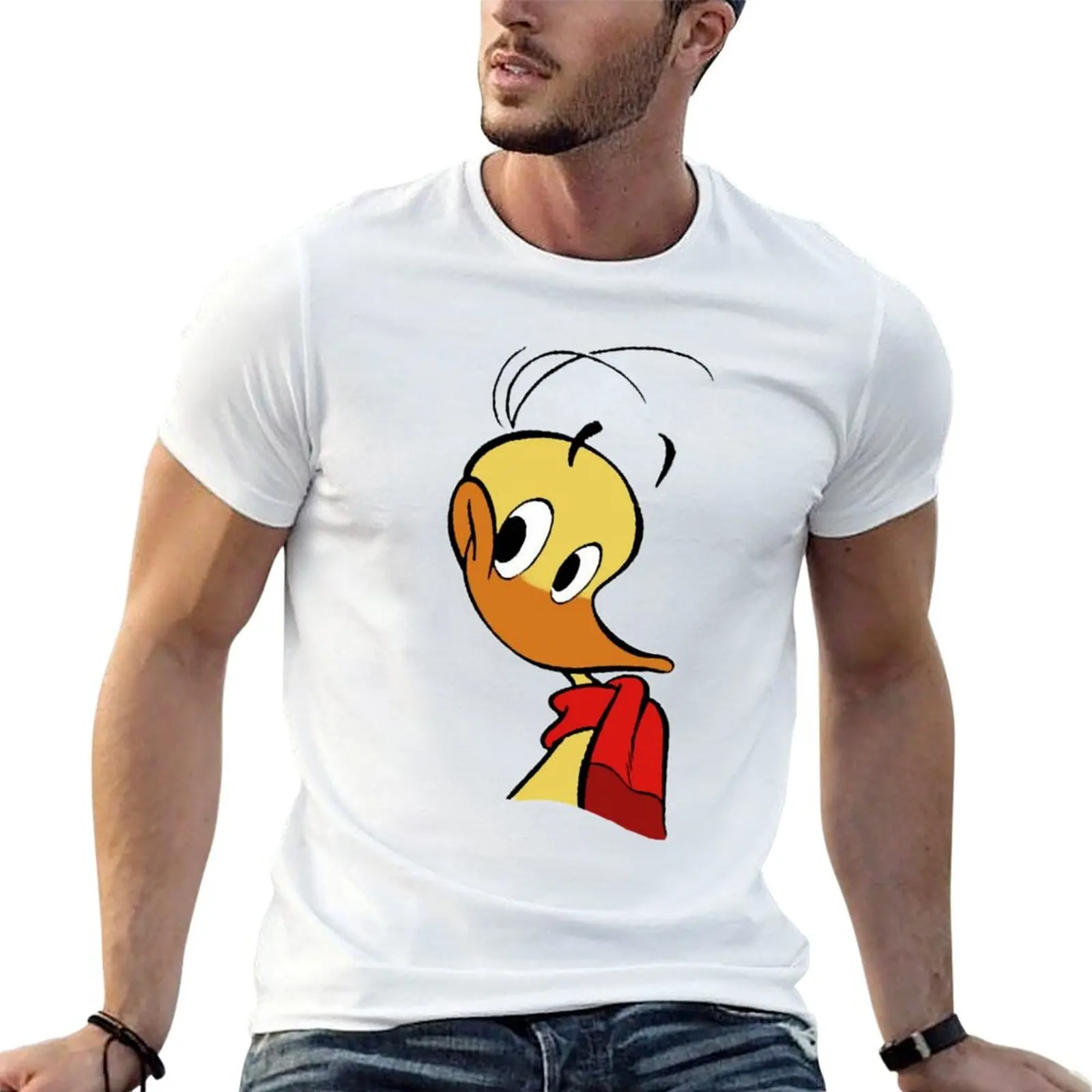 Camiseta Alfred J Kwak, camisetas de algodão 100% para homem, camisetas gráficas masculinas, camisetas casuais para homens