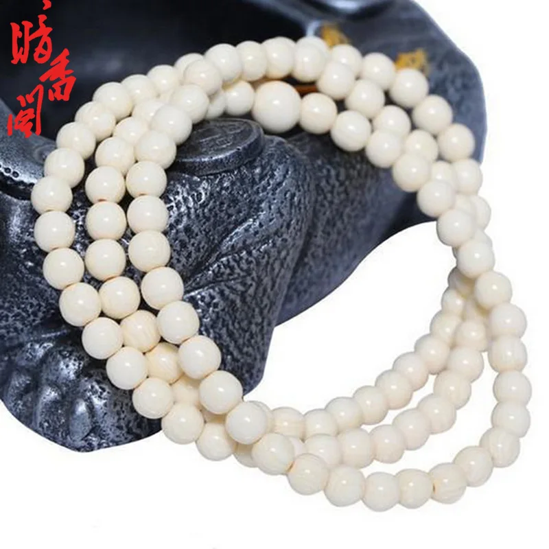 108 PCs Ivory Nut Jianghu Stall Small Jewelry Horse Tooth Bracelet