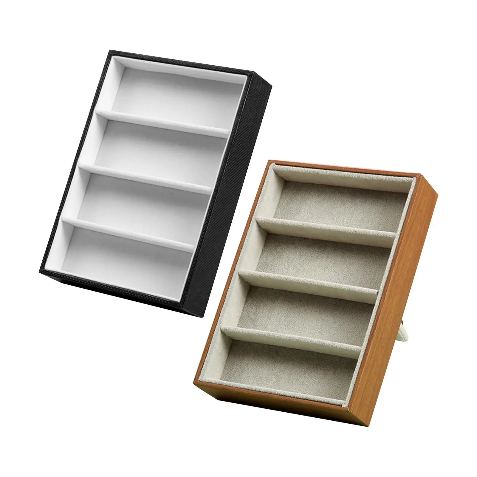 Wooden Eyeglass Sunglasses Organiser Case 4 Grid Glasses Display Storage Organizer Box Eyeglasses Eyewear Storage Case