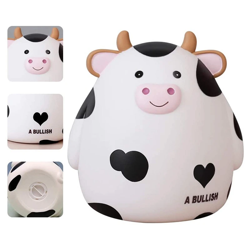 Piggy Bank,Cute Cow Money Bank For Boys And Girls,Children's Shatterproof Coin Bank,Best Birthday For Children