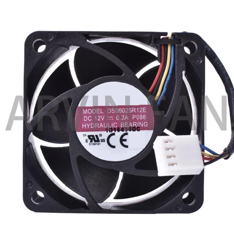 COOLING REVOLUTION DS06025R12E 60mm Fan 6025 60x60x25mm 12V 0.20A Four-wire PWM Ultra-quiet Cooling Fan