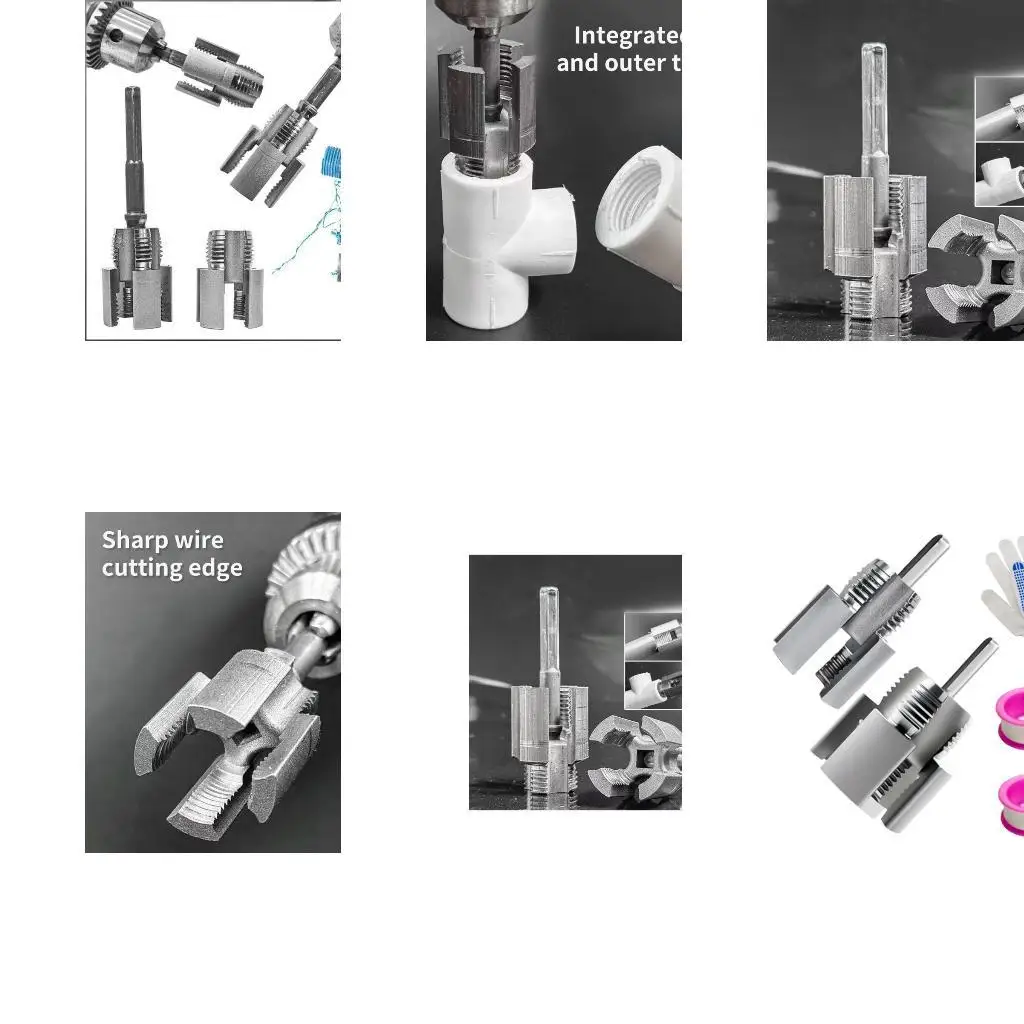 

2pc Carbon Steel Threading Tool for Water Pipes Installation Maintenance Work D2RD