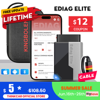 HOT KINGBOLEN Ediag Elite Lifetime free Car Diagnostic Tools All system 15 Resets Bi-directional Built-in CANFD FCA OBD2 Scanner