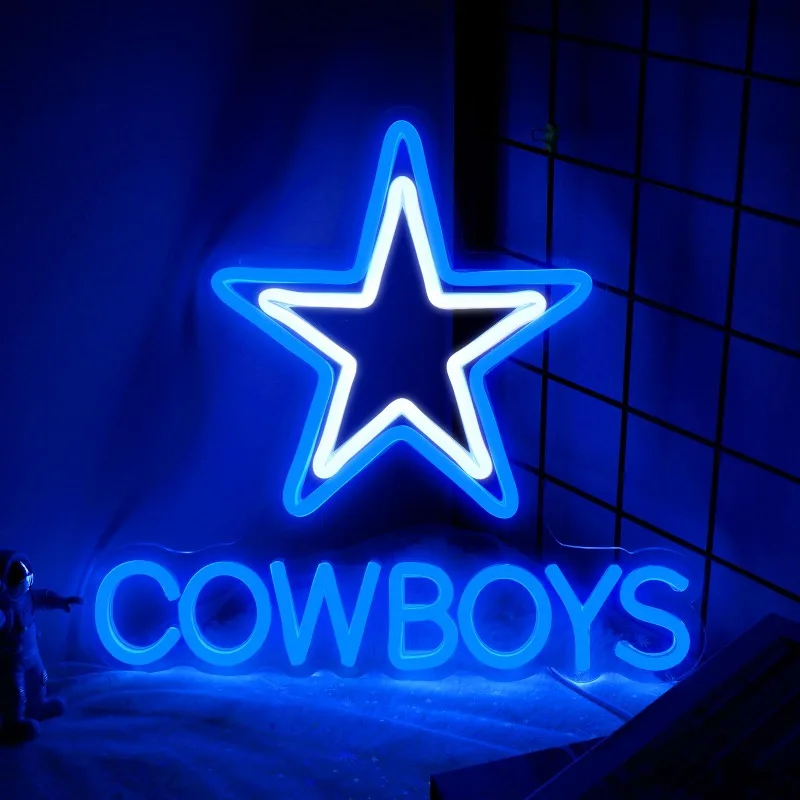 Imagem -03 - Cowboy Neon Sign Dimmer Usb Powered Sala de Jogos Led Party Bar Candy Shop Decoração de Arte Sala de Jogos 12.6 x 10.23 2024