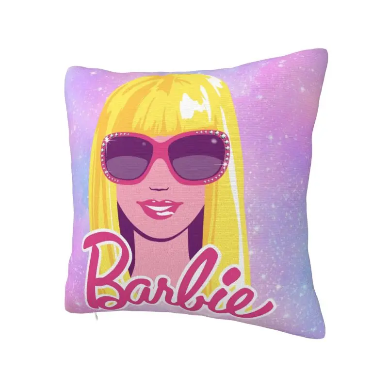 Pink Girl Barbie Throw Pillow Covers Home Decorative 3D Printing Sofa Chair Cushion Cover Polyester Soft Pillowcase Dakimakura