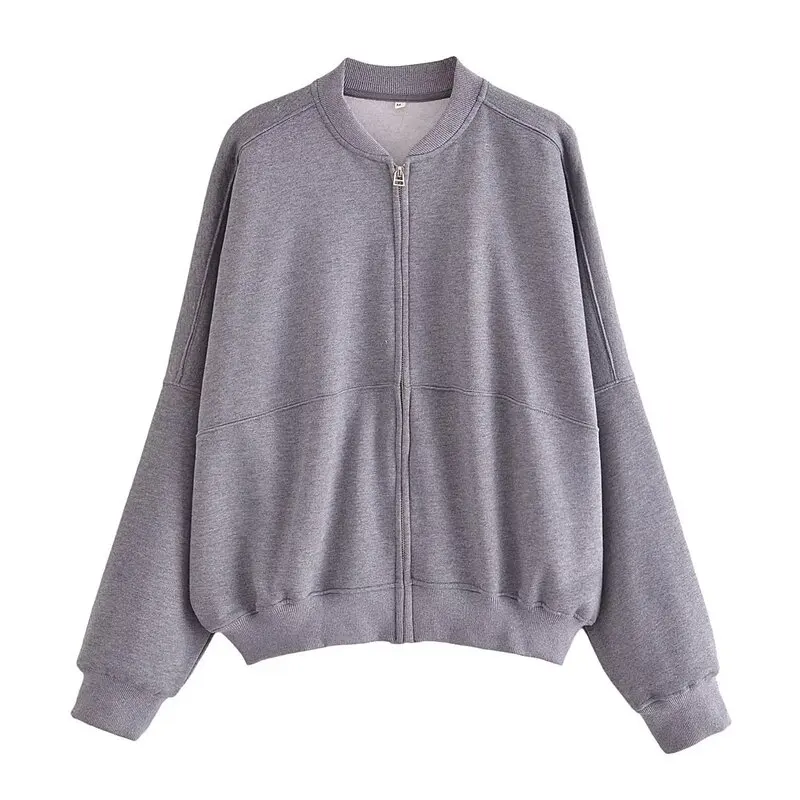 

Fall 2023 Women's Versatile Zipper Pilot Jaet Sweatirt Sle Outerwear 399802 Faionable And Practical Ladies' Coat
