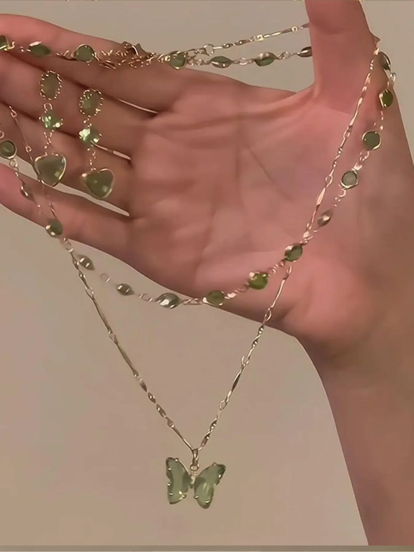 2 Pcs Butterfly Choker Necklaces, Sparkling Zircon Double Layer Necklace, Elegant Chain Jewelry for Women, Perfect for Parties and Daily Wear, Costume Necklaces