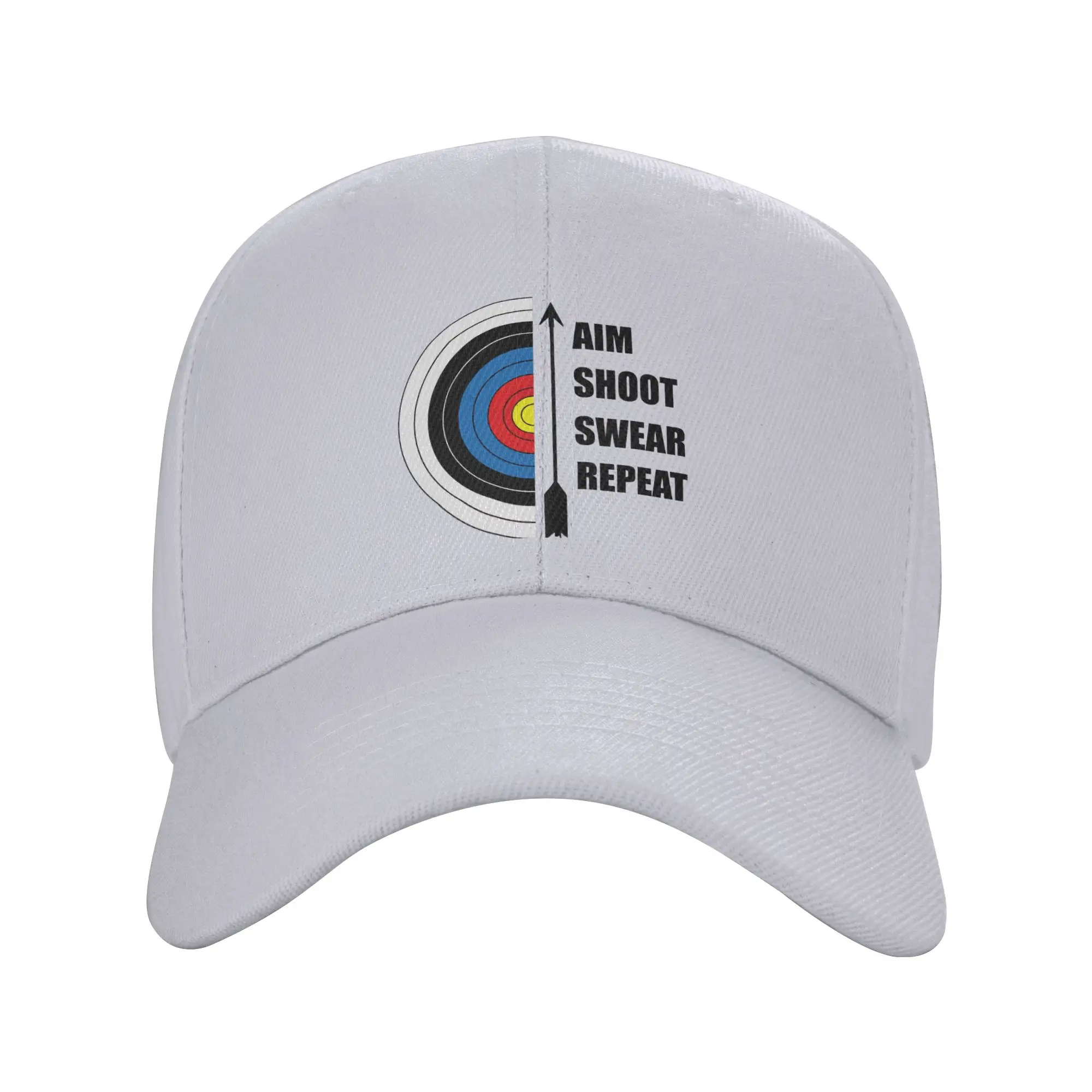 Archery Aim Shoot Swear Repeat Sun Baseball Cap  Summer y2k Cute Trucker Hat For Men Adult Hunting Camping Snapback Cap