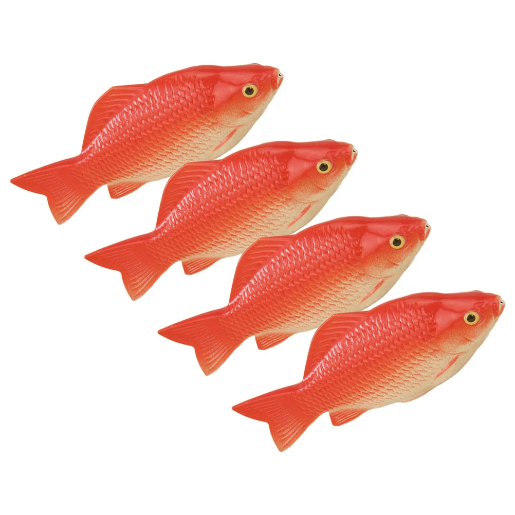 4 Pcs Simulation Foam Fish Adornment Fake Toys Simulated Model Ocean Animals Top Hat