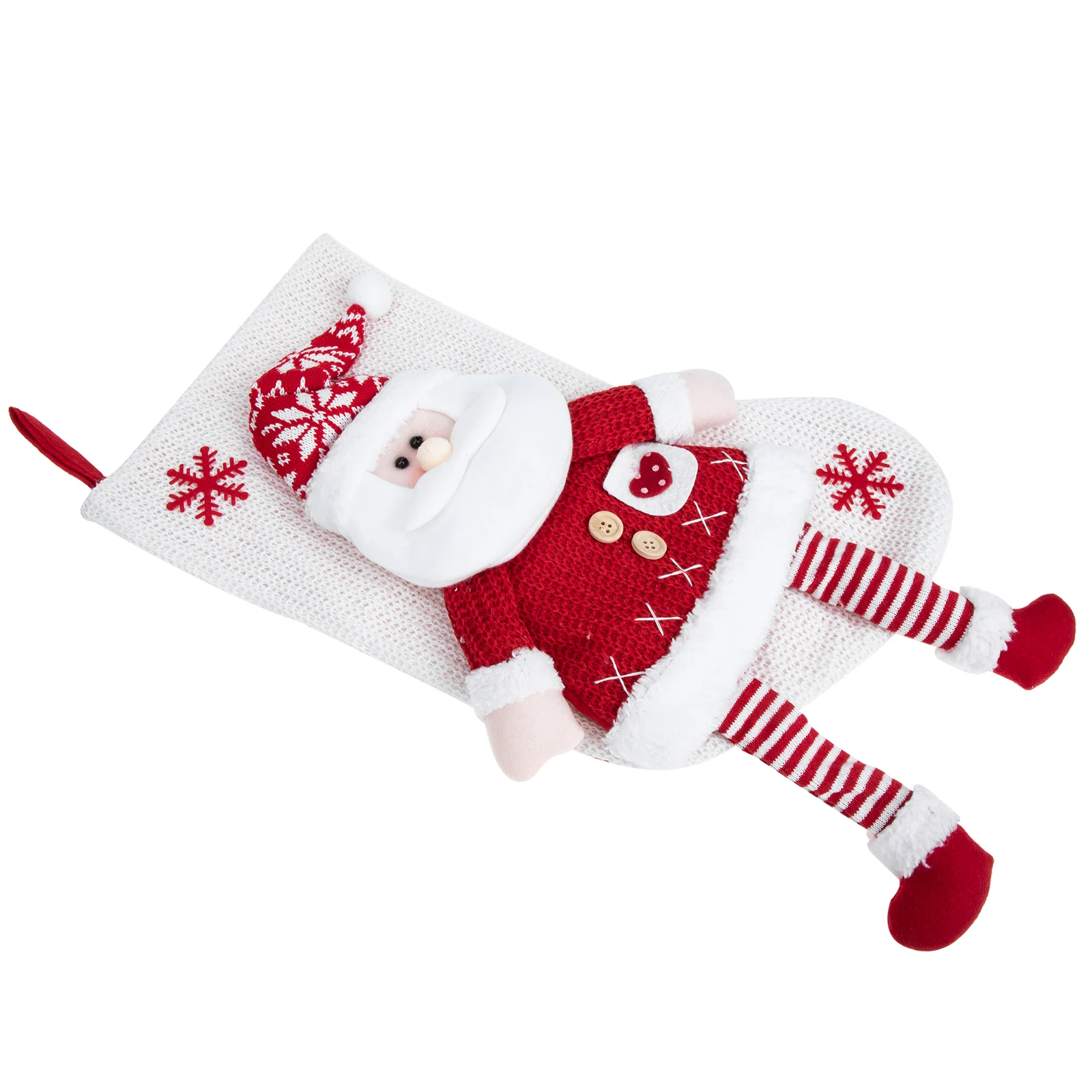 

Knitted Fabric Christmas Stocking 3D Socks Goodie Bag Xmas Gift Storage Treat Bags Hanging Decor Party Favors Holiday nament
