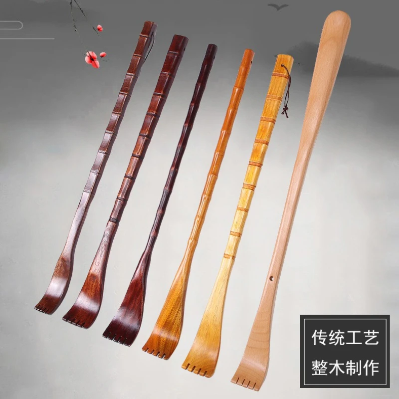 

1PC Long Handle Wooden Back Scratcher Massager Anti-itch Body Stick Wooden Back Scratcher Handheld Body Massage Bamboo Portable