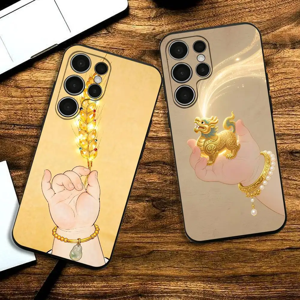 Become Rich Phone Silicone Case For Samsung S24 22 20 23 21 20 Ultra Plus Lite 5G Print Cover