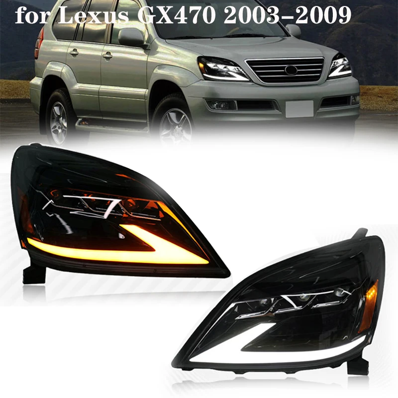 LED headlights for Lexus GX470 2003-2009 Start up Animation Sequential Turn Light Passenger