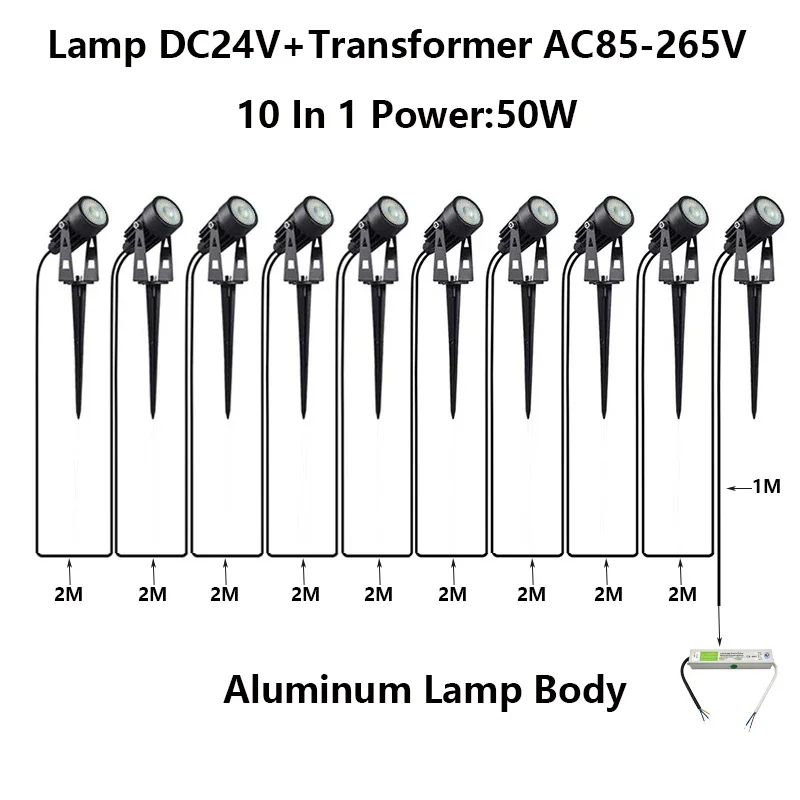 

2 Meters Of Wire Length Led Garden Light Lawn Light Ip65 Garden Decoration DC24V To 110V220V 50W30W Landscape Light Spotligh