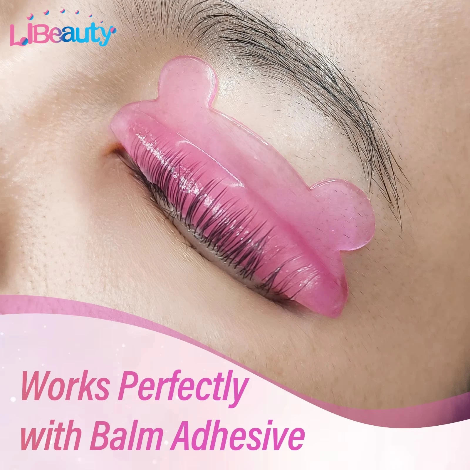 Libeauty 5 Paia Senza Colla Silicone Ciglia Perm Pad Ciglia Appiccicose Aste Scudo Ascensore 3D Piegaciglia Accessori Strumenti di Trucco