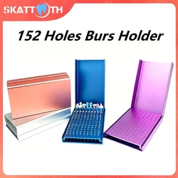 152 Holes Dental Bur Holder Block Cleaning Stand High/Low Speed Sterilizer Case Autoclavable Disinfection Burs Box Dentist Tools
