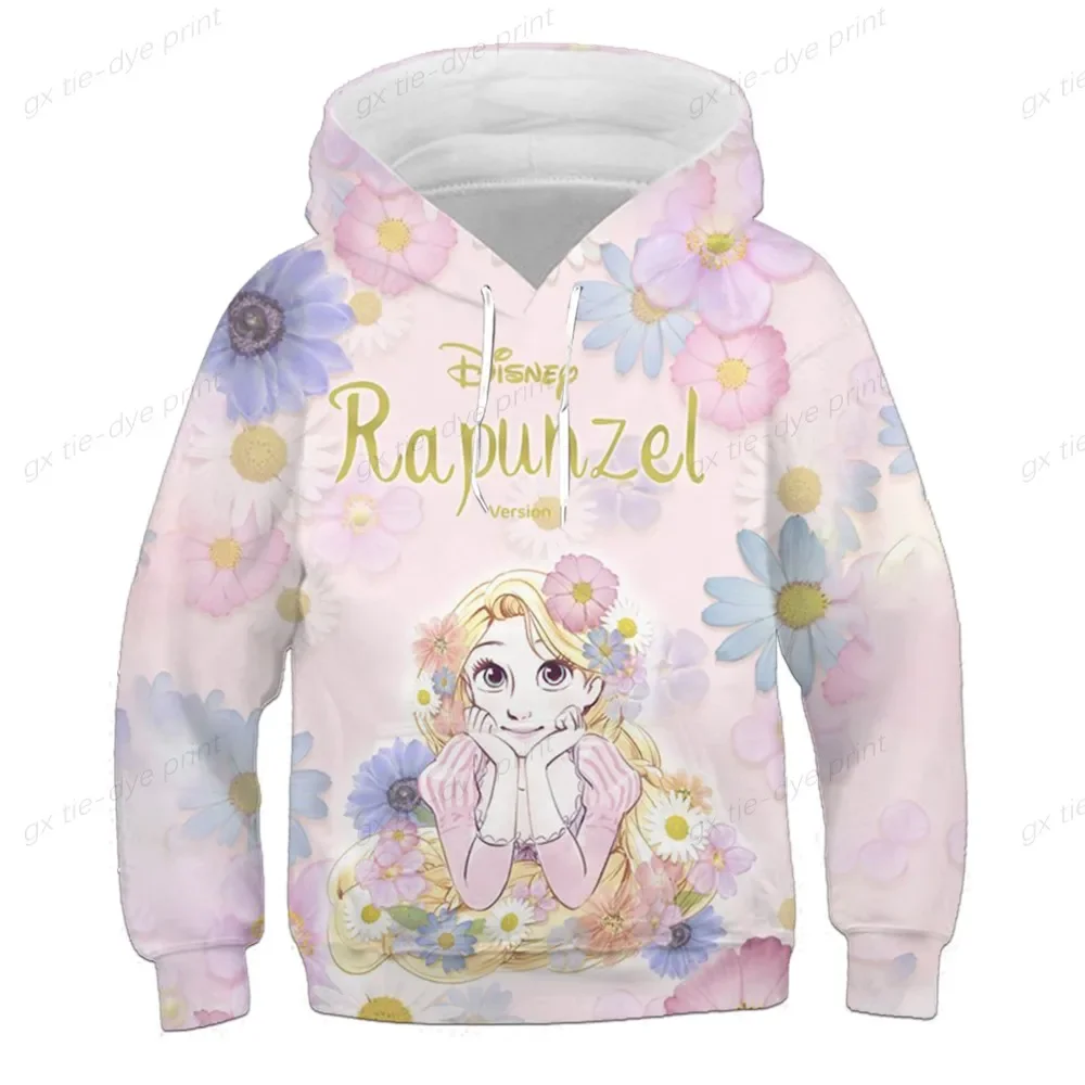 المجمدة 2 هوديس إلسا الأميرة ربيع الخريف الفتيات طويلة الأكمام بلوزات الملابس الكرتون الرياضة غير رسمية مقنعين القمم 1-14 سنة