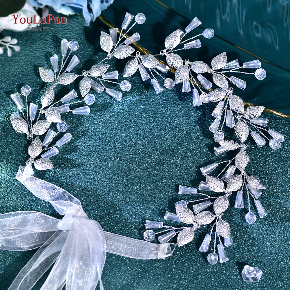 TOPQUEEN Bride Belts Alloy Leaf Waist Accessories Wedding Dress Crystal Belt Handmade Waist Chain Banquet Party Gown Belts SH813