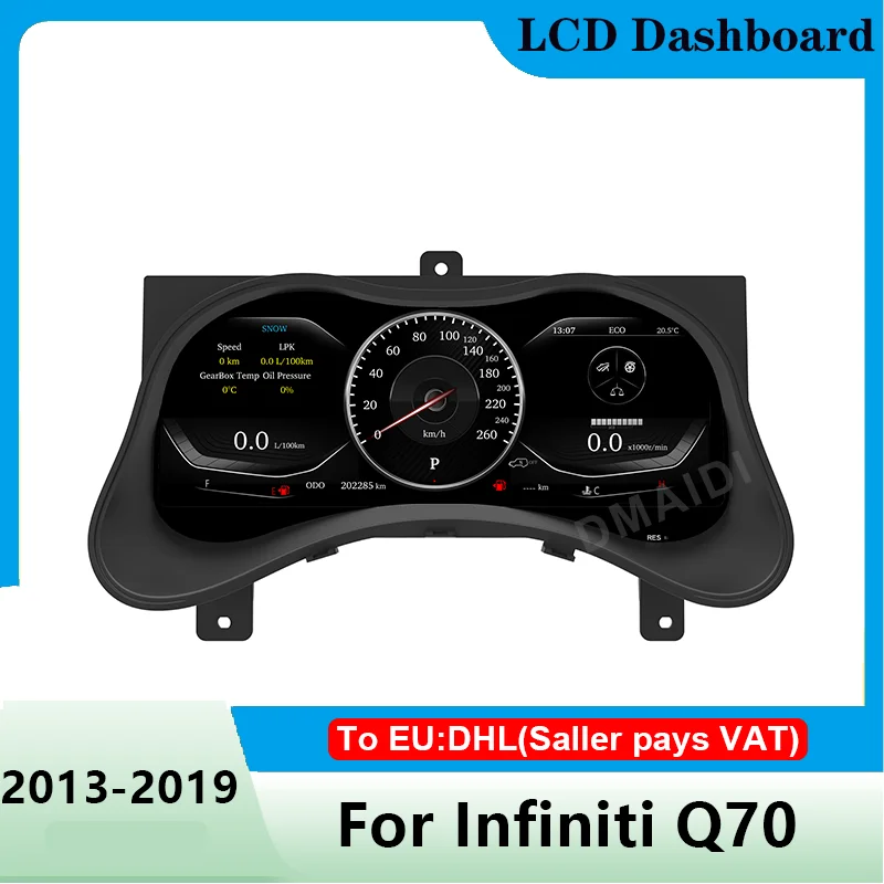 

Car Digital Dashboard Display Screen LCD Speedometer LINUX Instrument Cluster For Infiniti Q70 2013-2019