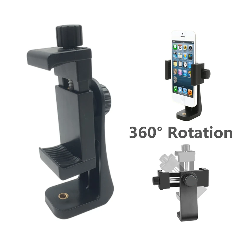 Universal Stativ Mount Adapter Handy Clipper Halter Vertikale 360-Grad-Drehung Stativ Ständer für iPhone Samsung Xiaomi Redmi