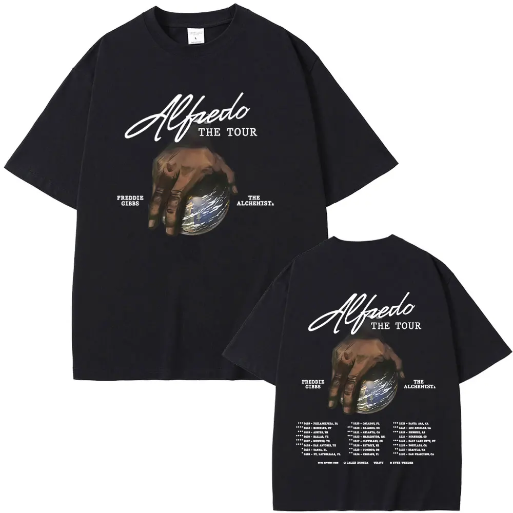 Rapper Freddie Gibbs and The Alchemist Alfredo The Tour 2025 T-shirt Men Women Hip Hop Fashion Pop Music T Shirts Short Sleeve