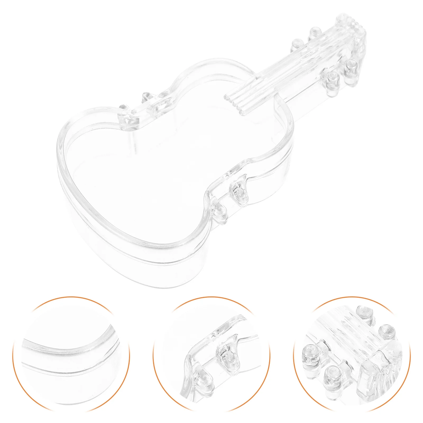 

12Pcs Violin Shaped Candy Box Transparent Small Plastic Display Container for Wedding Party Favors Music Themed Candy Packing