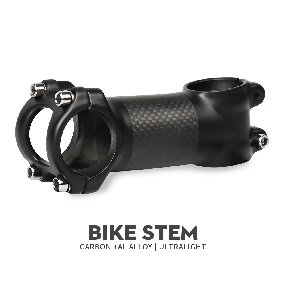 Bicycle Handlebar Stem 28.6-31.8mm Aluminum + Carbon Stem Angle6 17 Mtb Handlebar Stem  Bike Stem Mtb Power Spare Parts Bicycle