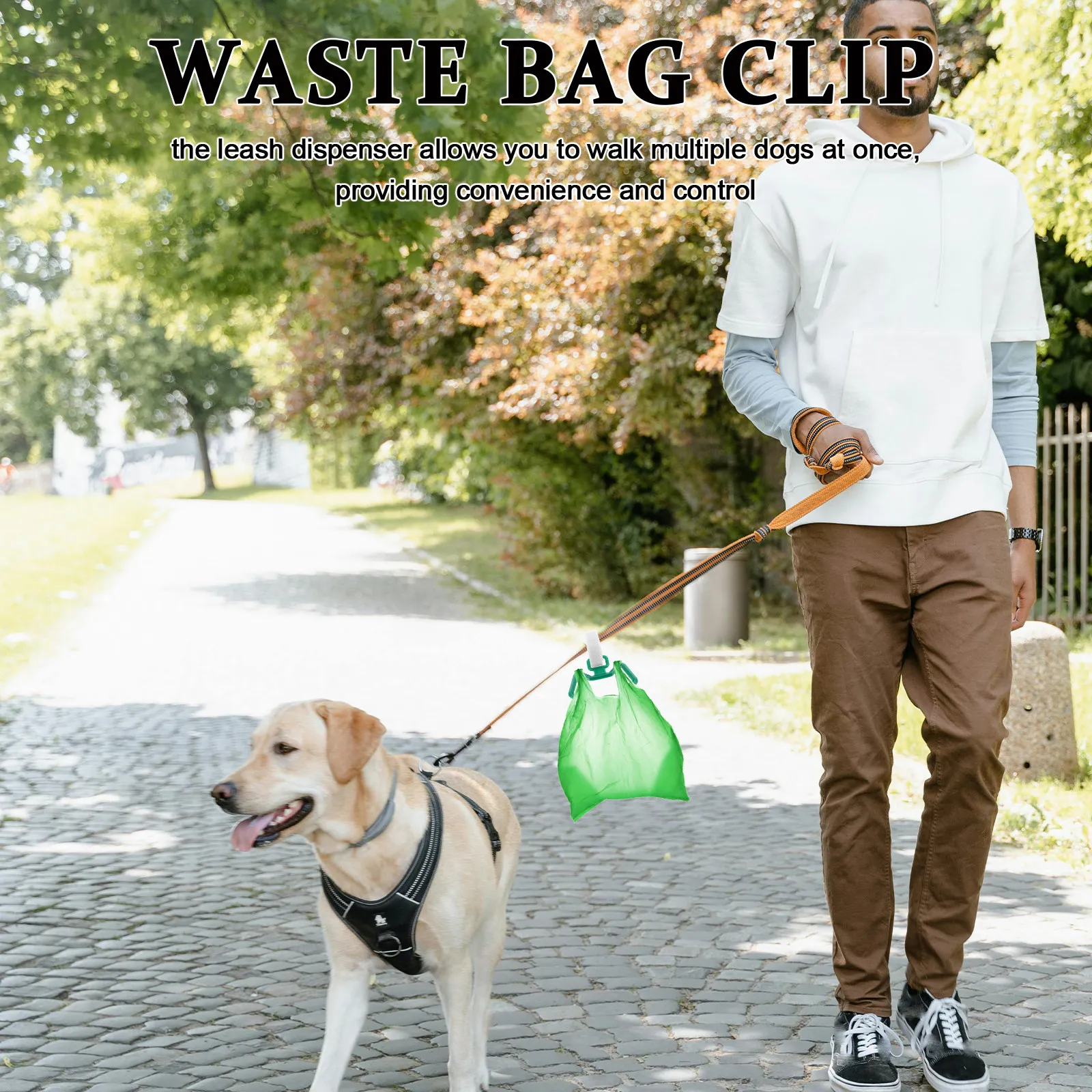 5Pcs Dog Poop Bag Holder Waste Bag Dispenser Leash Clip Carrier Multipurpose Walking Accessory Leash Clips Dog Poop Bags Holder