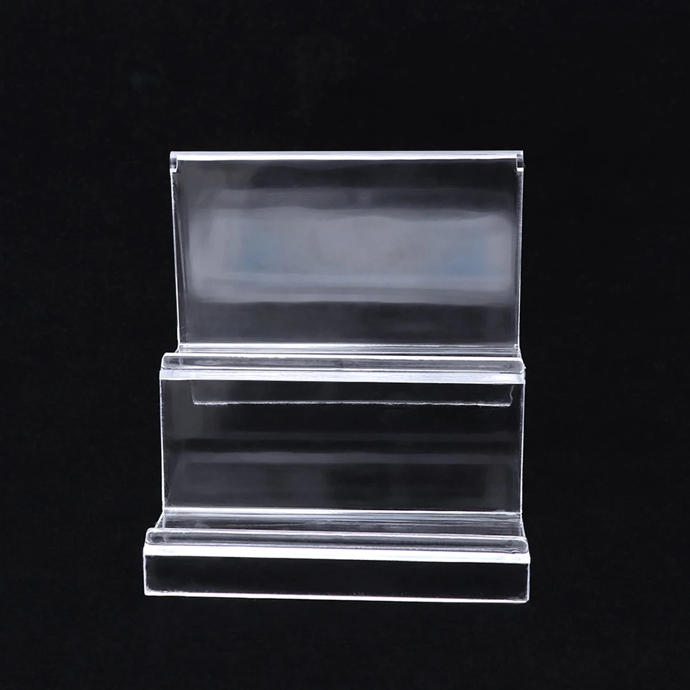 

2pcs Thickened Wallet Rack Acrylic Storage Stand Display Risers Purse Shelves Double Layer Large Capacity Space Saving Desktop