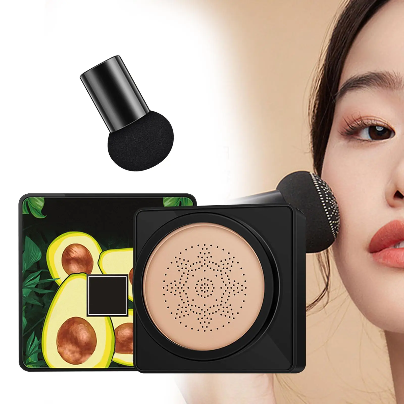 Cuscino d'aria impermeabile CC Cream Fondotinta leggero con testa a fungo Correttore viso schiarente per borsa per il trucco