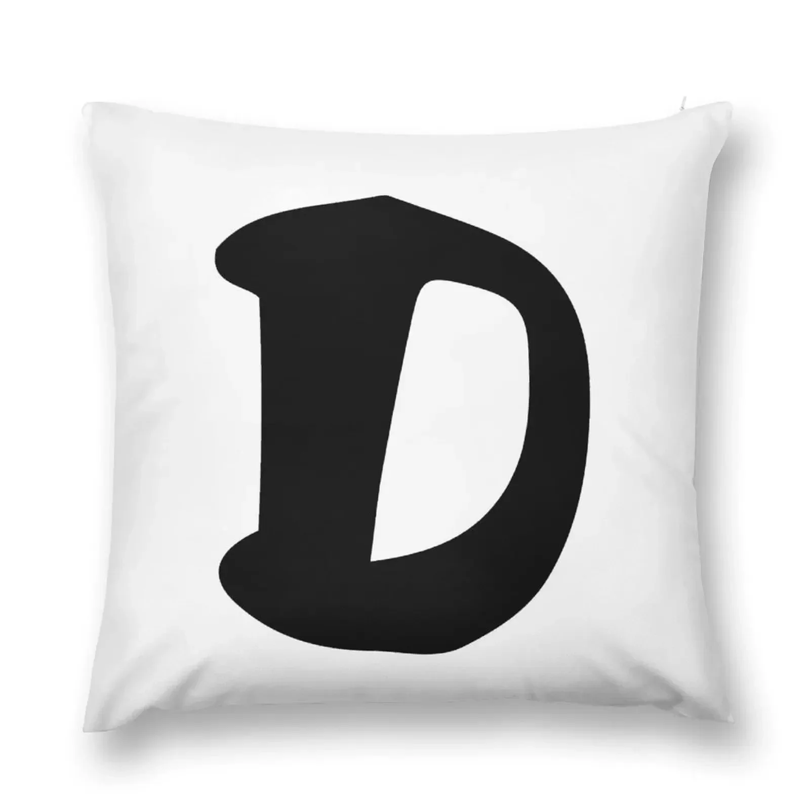 Monogram Letter D in Black Throw Pillow Pillowcase Decorative Pillow Covers For Sofa pillow