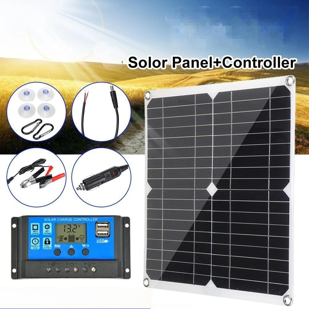 1000W Solar Panel 12V Solar Cell With 100A Controller Solar Charge for Phone RV Car MP3 PAD Charger Outdoor Battery Supply view 6