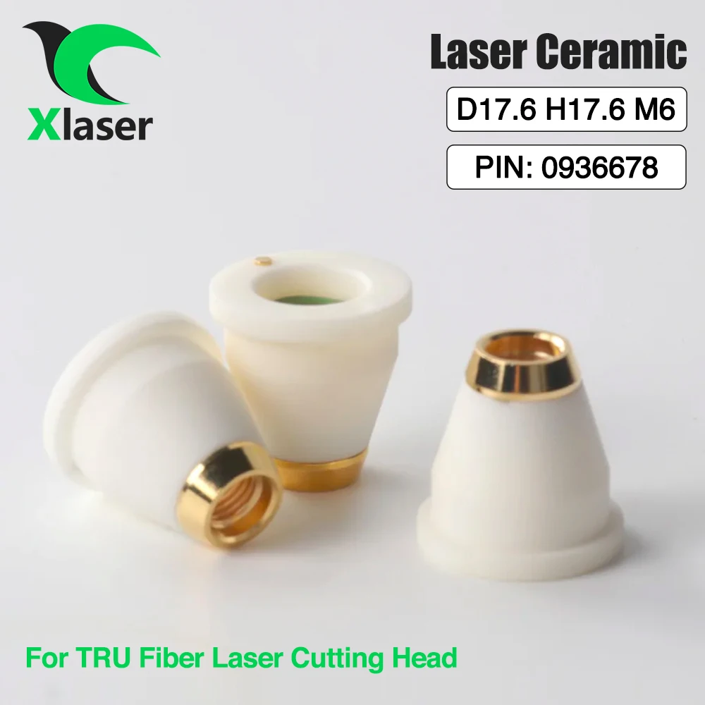 XLaser-Soporte de boquillas de cerámica láser de fibra TRU, H17.6, M6, 3D, OEM, modelo 0936678, Compatible con máquina cortadora láser de fibra Trump