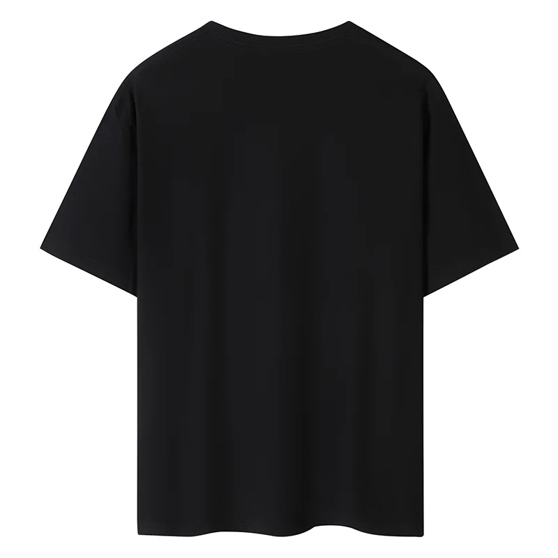 2024 Summer Men's Pure Cotton T-shirt Round Neck Fashion Casual Top Comfortable and Breathable Sweat-absorbing T-shirt XS-5XL