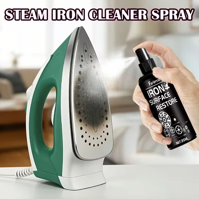 Iron Restorer Cleaning Spray Quickly Removes Burn Marks Stains Glue Residue from Iron Soleplate Fast Acting No Scratch Gentle