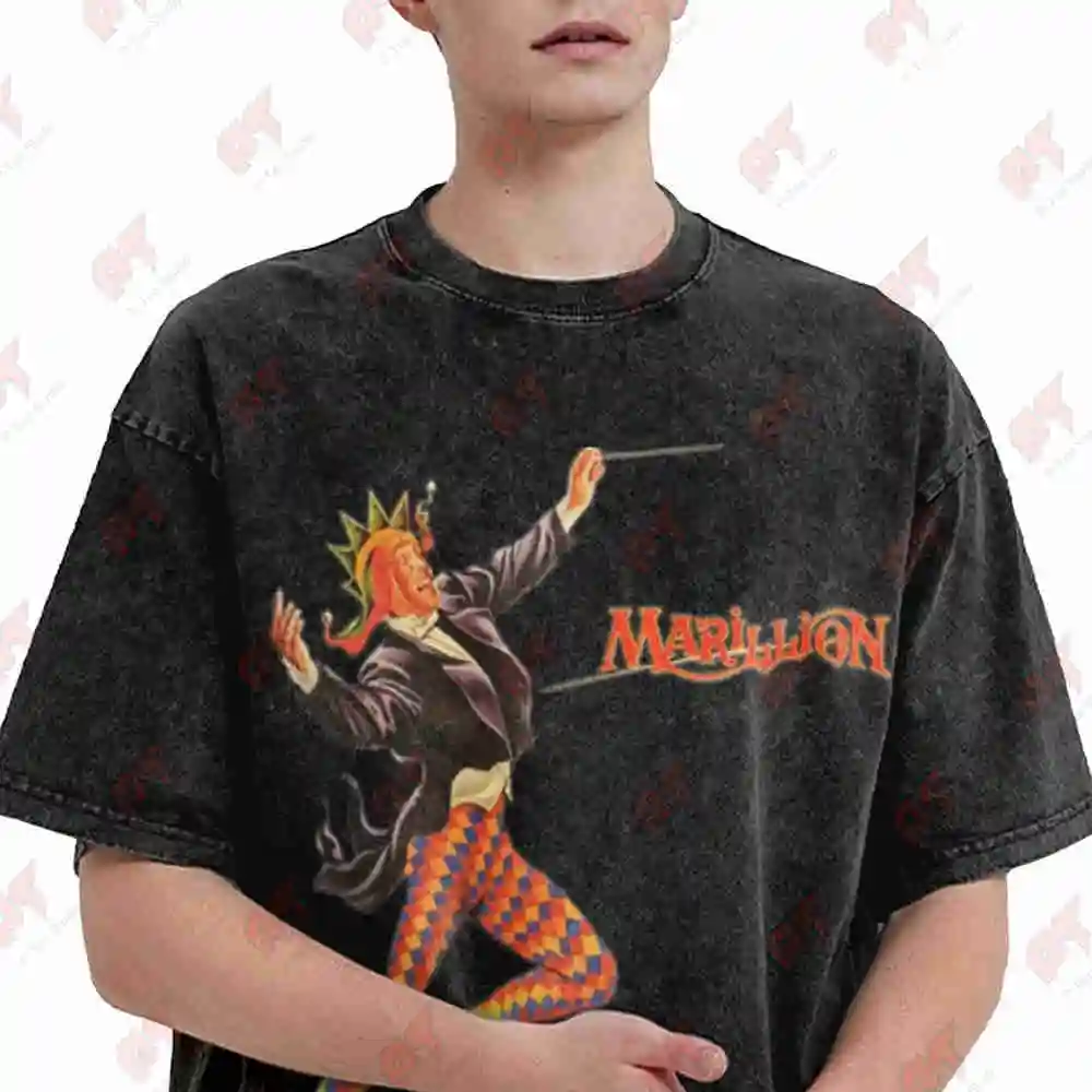 Marillion Freaks Rock Band Vintage Washed Tee Pure Cotton T-Shirt