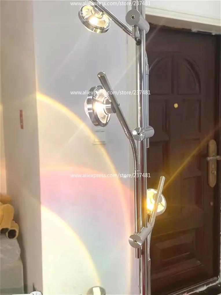 Modern Sunset Floor Lamp with 7 Colored Films & Angle Rotating, Mood Standing Lamp for Living Room Bedroom Hotel Decor Lighting