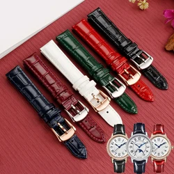 12 14 15 16 18mm High quality bright Fashion Watch Strap women genuine Leather Watch band For Casio Tissot fossil Cartier tank