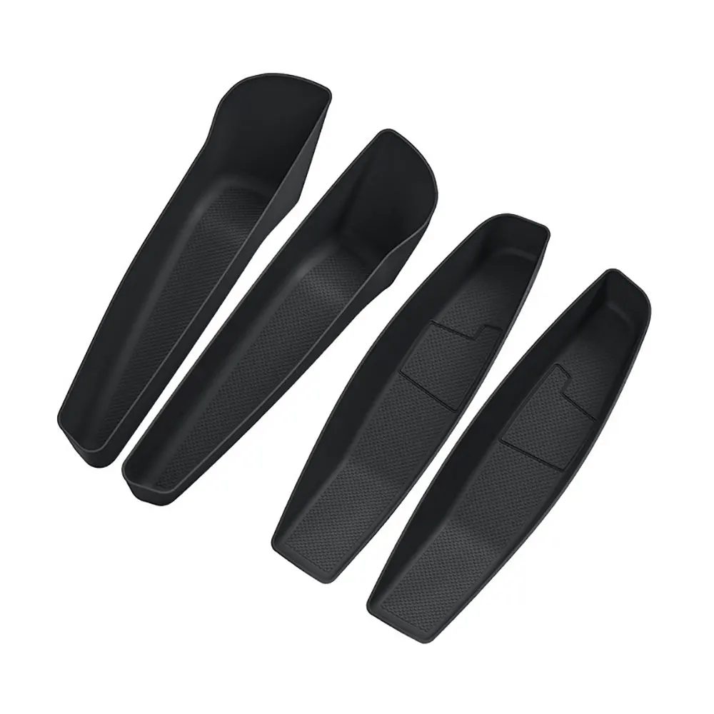 

Door Side Storage Box For Tesla 2025 2026 Model Y Juniper Door Slot Tray Organizer TPE Insert Storage Pocket Accessories 4PCS