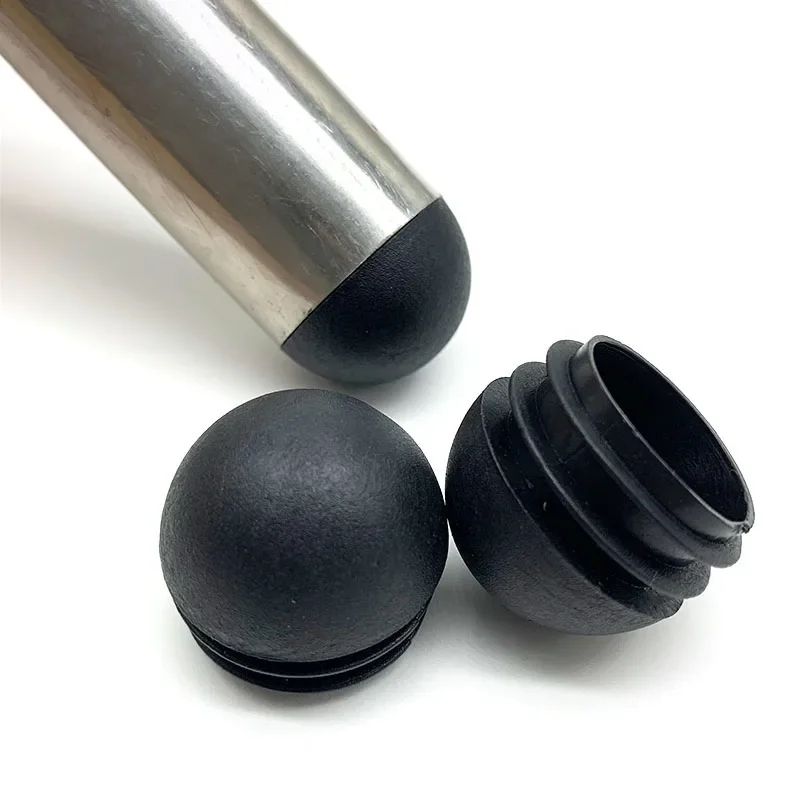 Domed Round Plastic Blanking End Caps Chair Feet Tube Inserts Plug 16mm-76mm