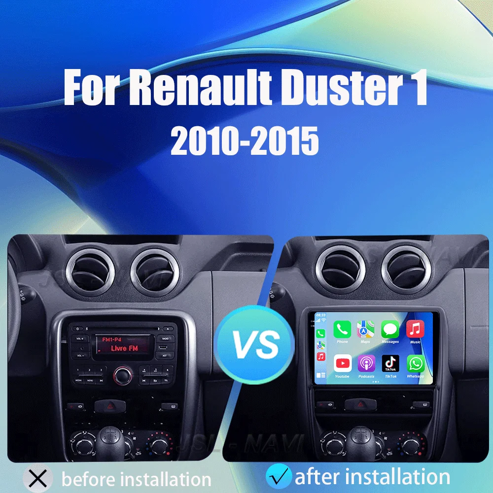 Android 16 Car Radio For Renault Duster 1 2010 - 2015 For Nissan terrano lll 3 2014 - 2022 Multimedia Video Player Navigation s